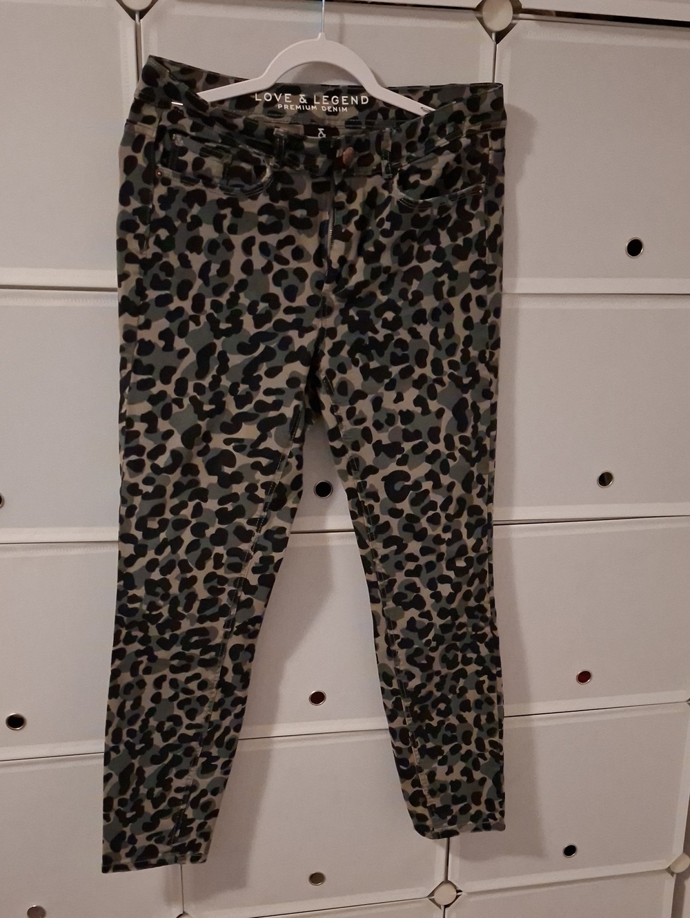 Love & Legend Olive and Black Leopard Print Jeggings